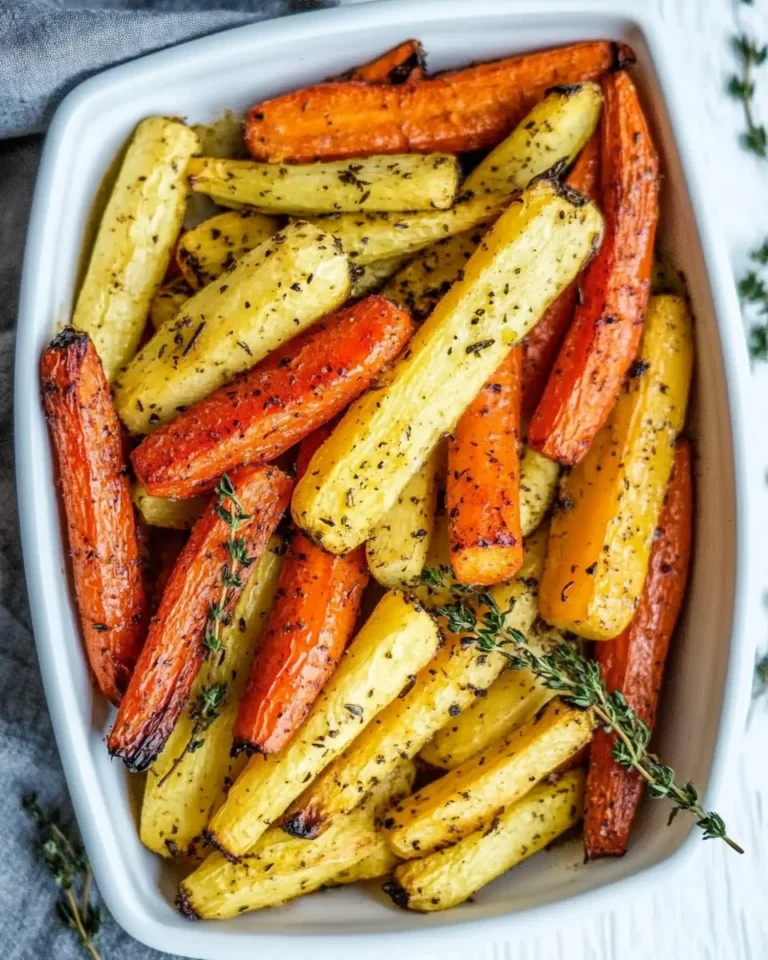 Savory Maple Roasted Carrots and Parsnips