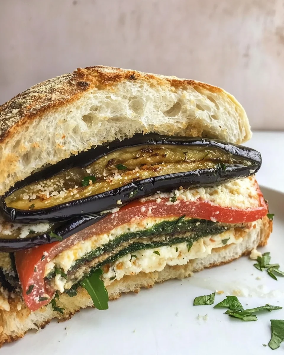 Simple Marinated Aubergine Sandwich - additional image