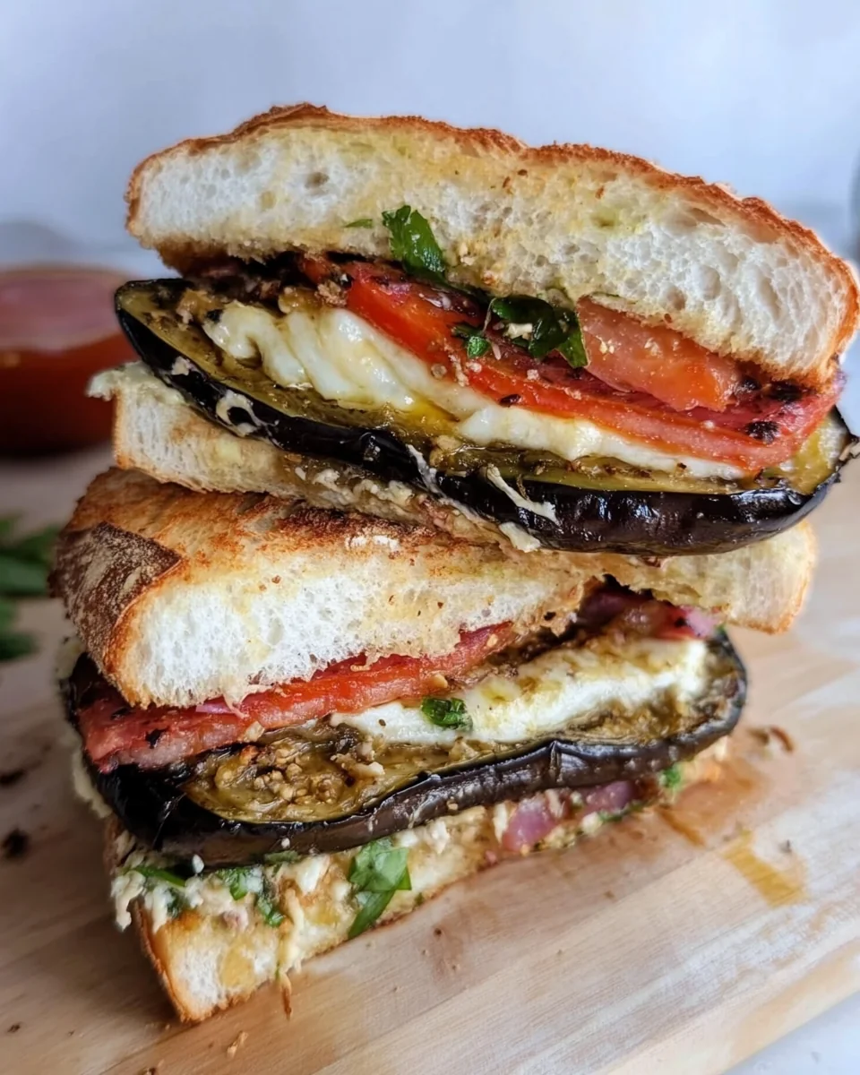Simple Marinated Aubergine Sandwich - additional image
