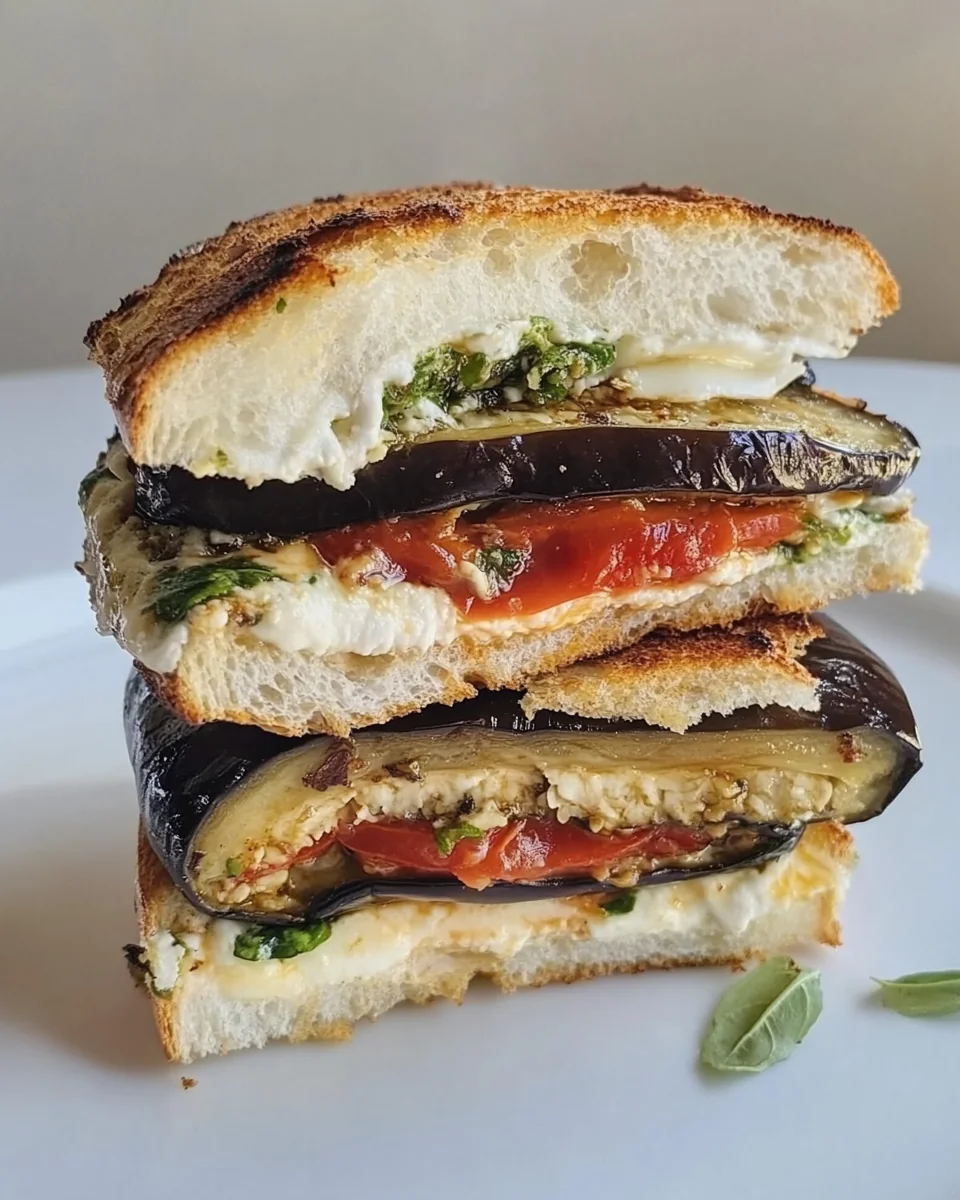 Simple Marinated Aubergine Sandwich - additional image