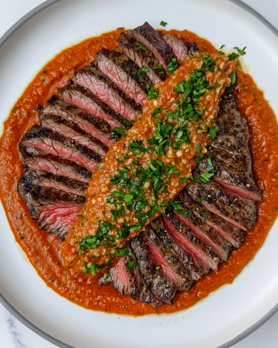 Simple Marinated Flank Steak with Flavorful Muhammara - additional image