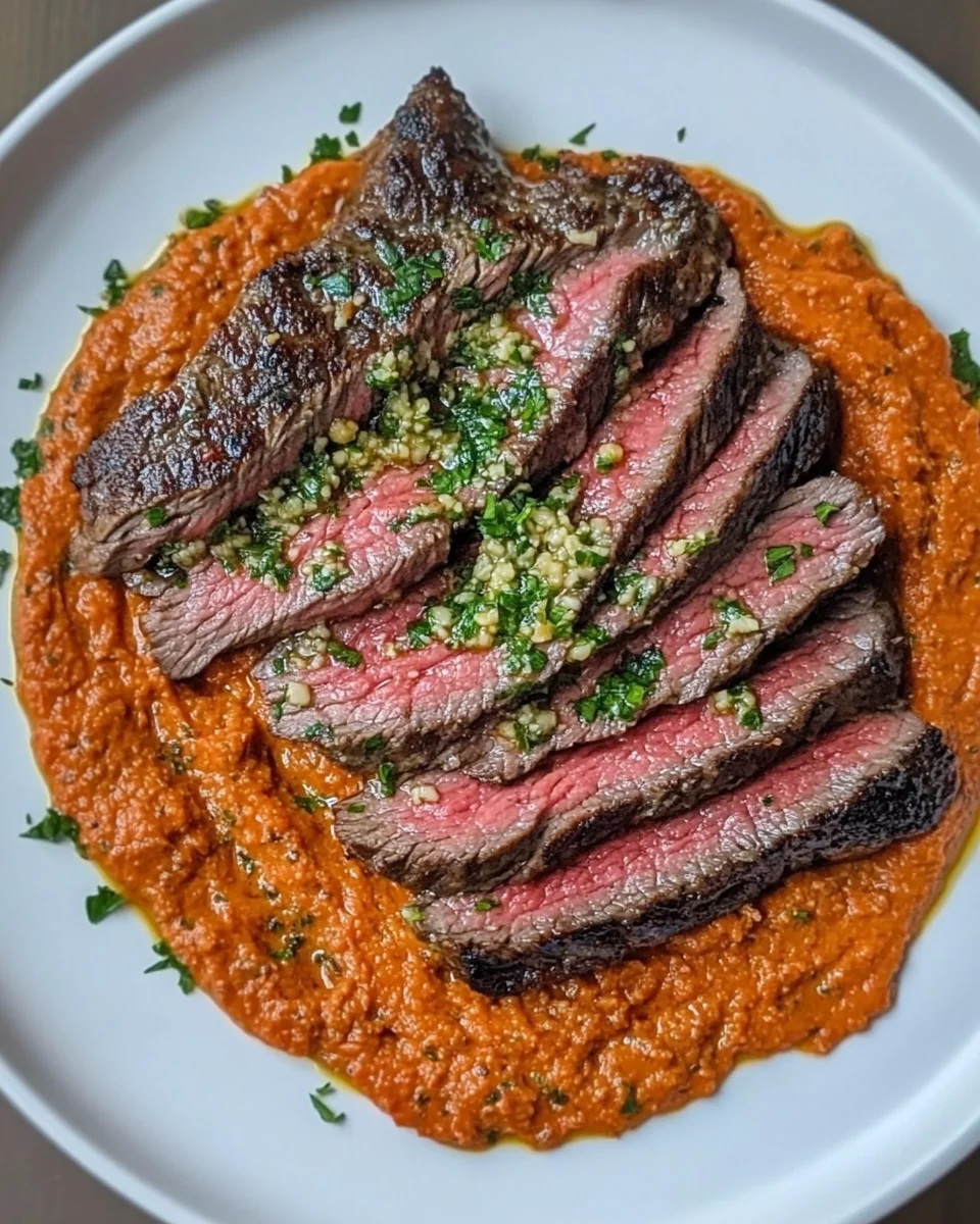 Simple Marinated Flank Steak with Flavorful Muhammara - additional image