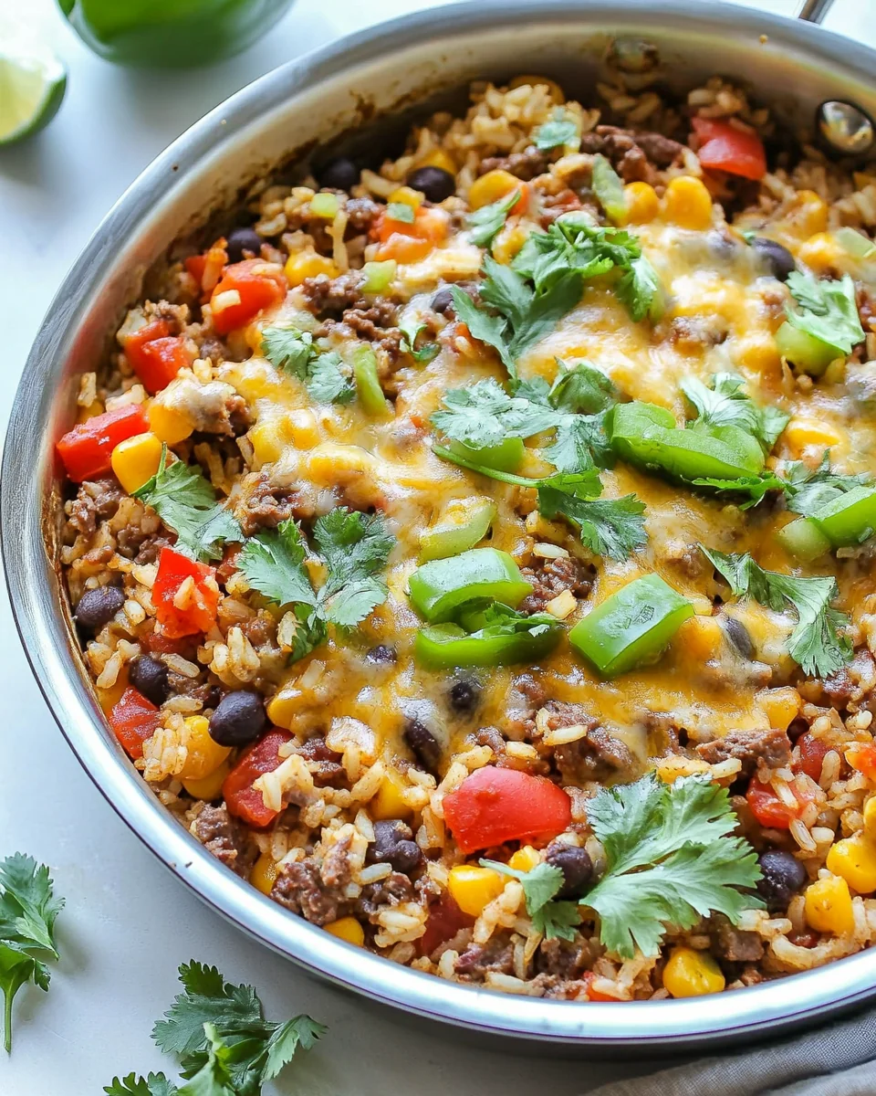 Simple Mexican Beef And Rice Skillet - additional image