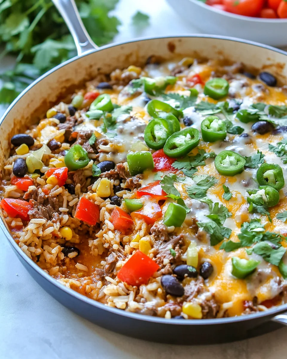 Simple Mexican Beef And Rice Skillet
