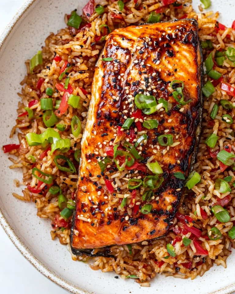 Miso Maple Salmon with Flavorful Firecracker Rice