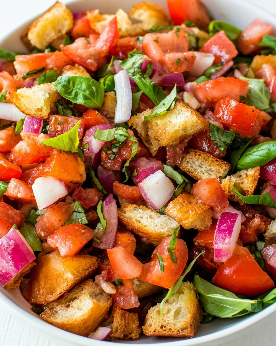 Classic Panzanella Salad With Delicious Homemade Dressing - additional image