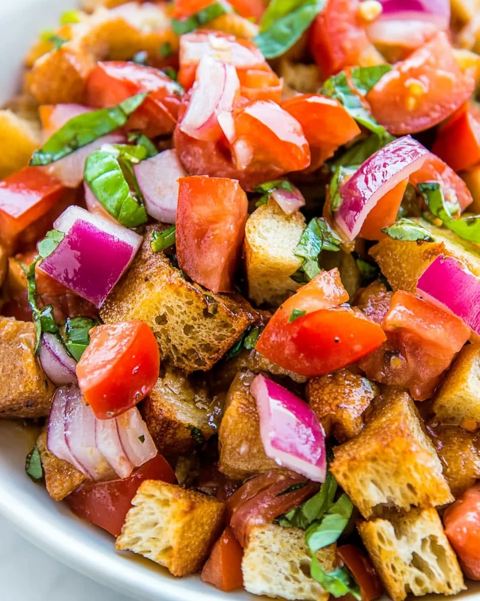 Classic Panzanella Salad With Delicious Homemade Dressing - additional image