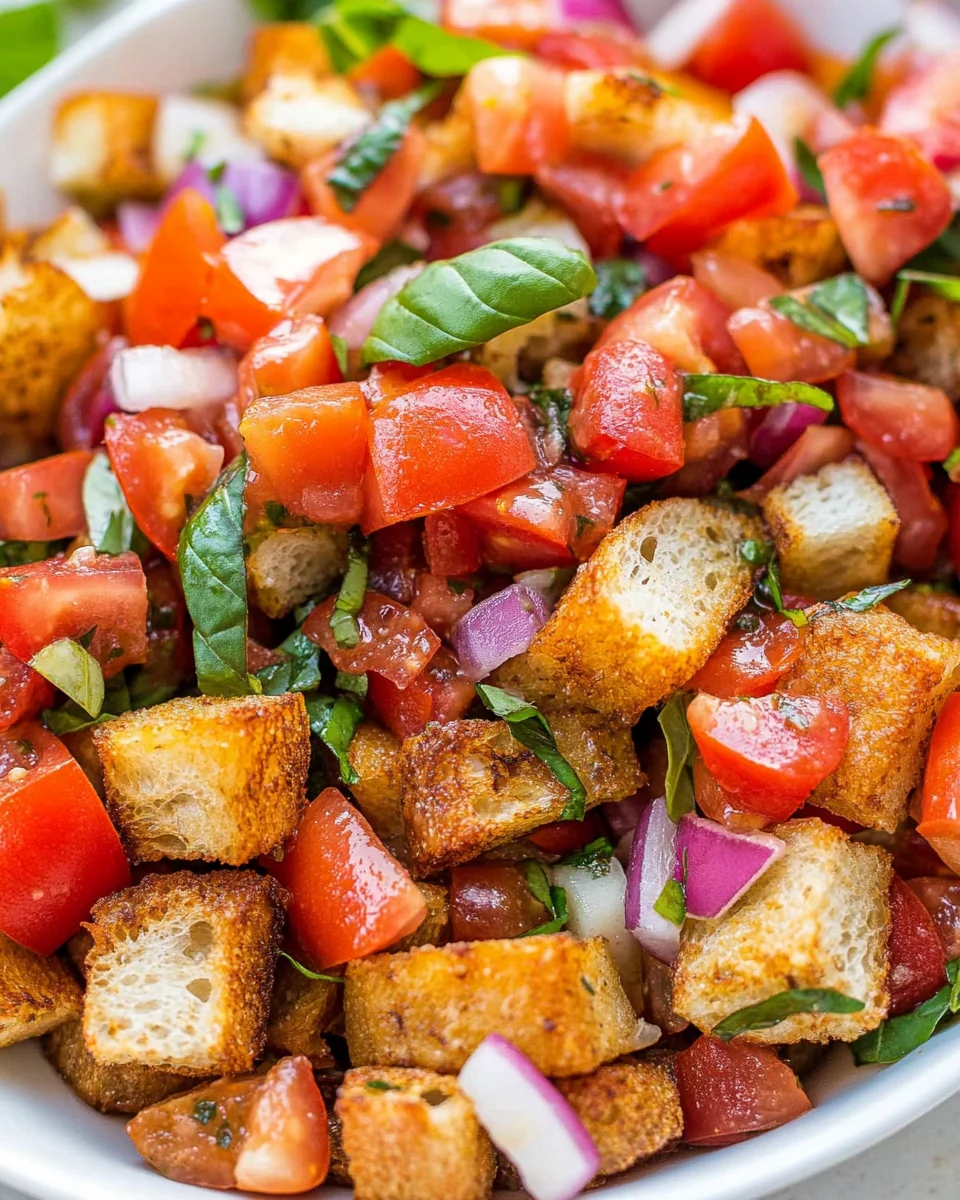 Classic Panzanella Salad With Delicious Homemade Dressing - additional image
