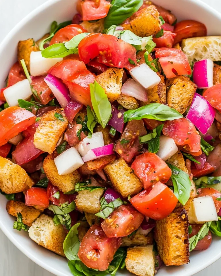 Classic Panzanella Salad With Delicious Homemade Dressing