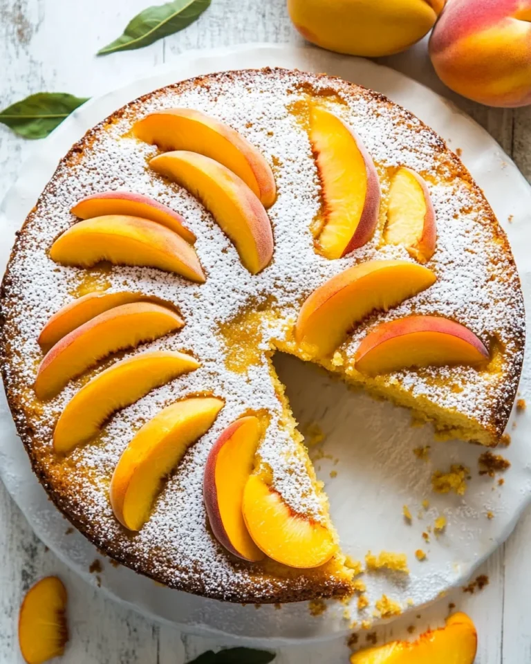 Delicious Homemade Peach Cake Recipe
