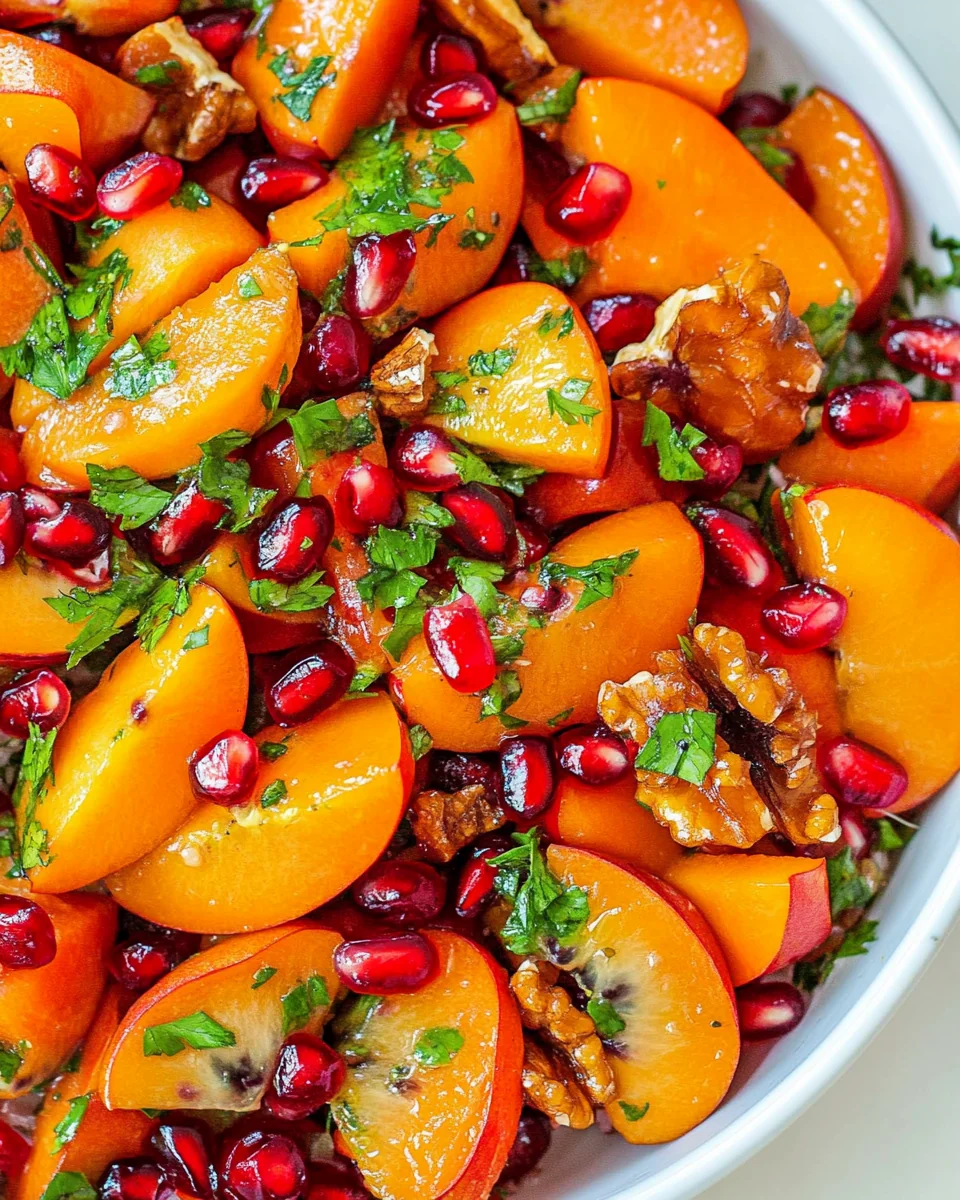 Fresh Persimmon Pomegranate Salad - additional image