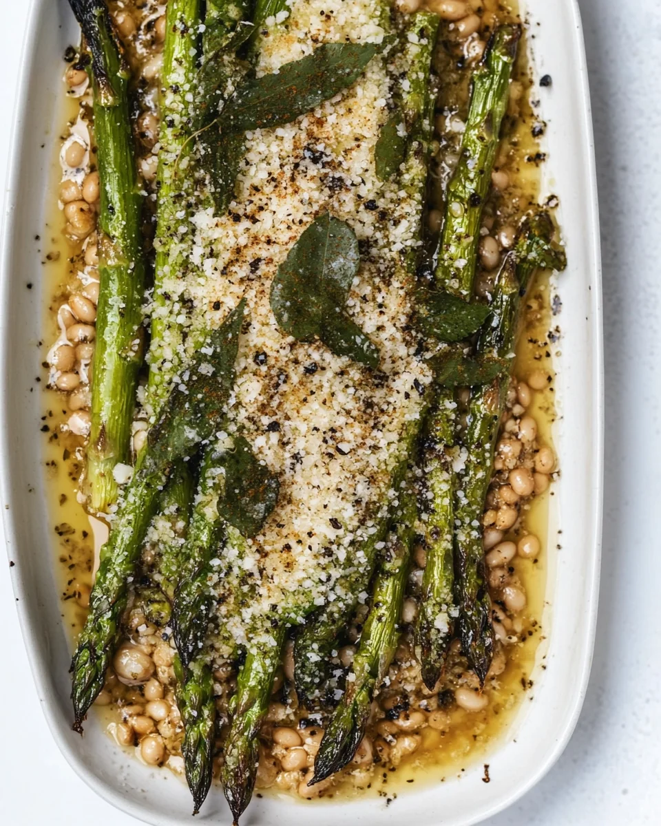 Roasted Asparagus with Savory Parmesan Beans - additional image