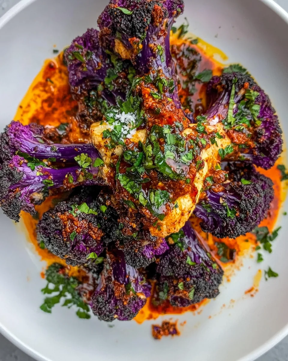 Roasted Purple Cauliflower with Sweet Harissa Butter - additional image