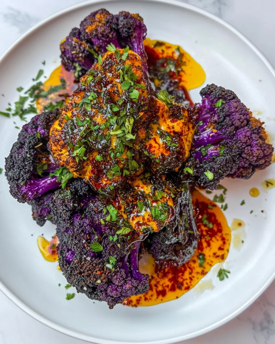Roasted Purple Cauliflower with Sweet Harissa Butter - additional image