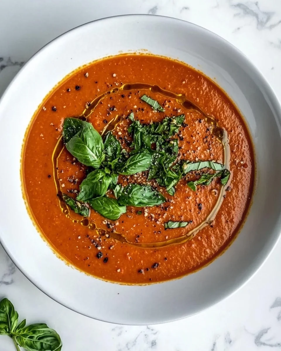 Roasted Tomato and Red Pepper Soup Recipe Made From Scratch - additional image