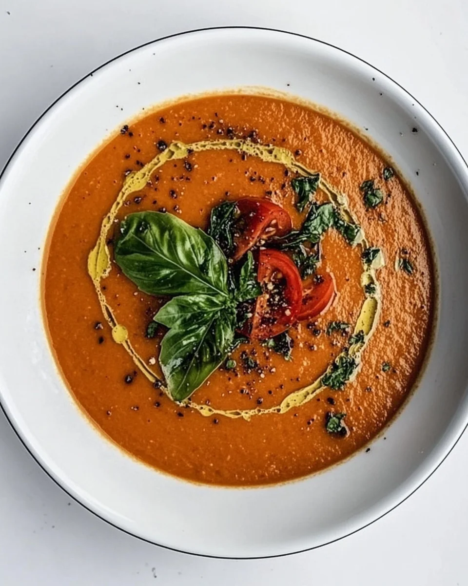 Roasted Tomato and Red Pepper Soup Recipe Made From Scratch - additional image