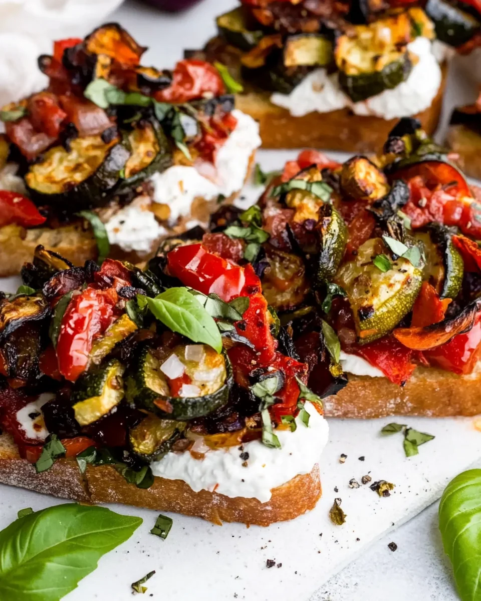 Savory Roasted Vegetable Bruschetta - additional image