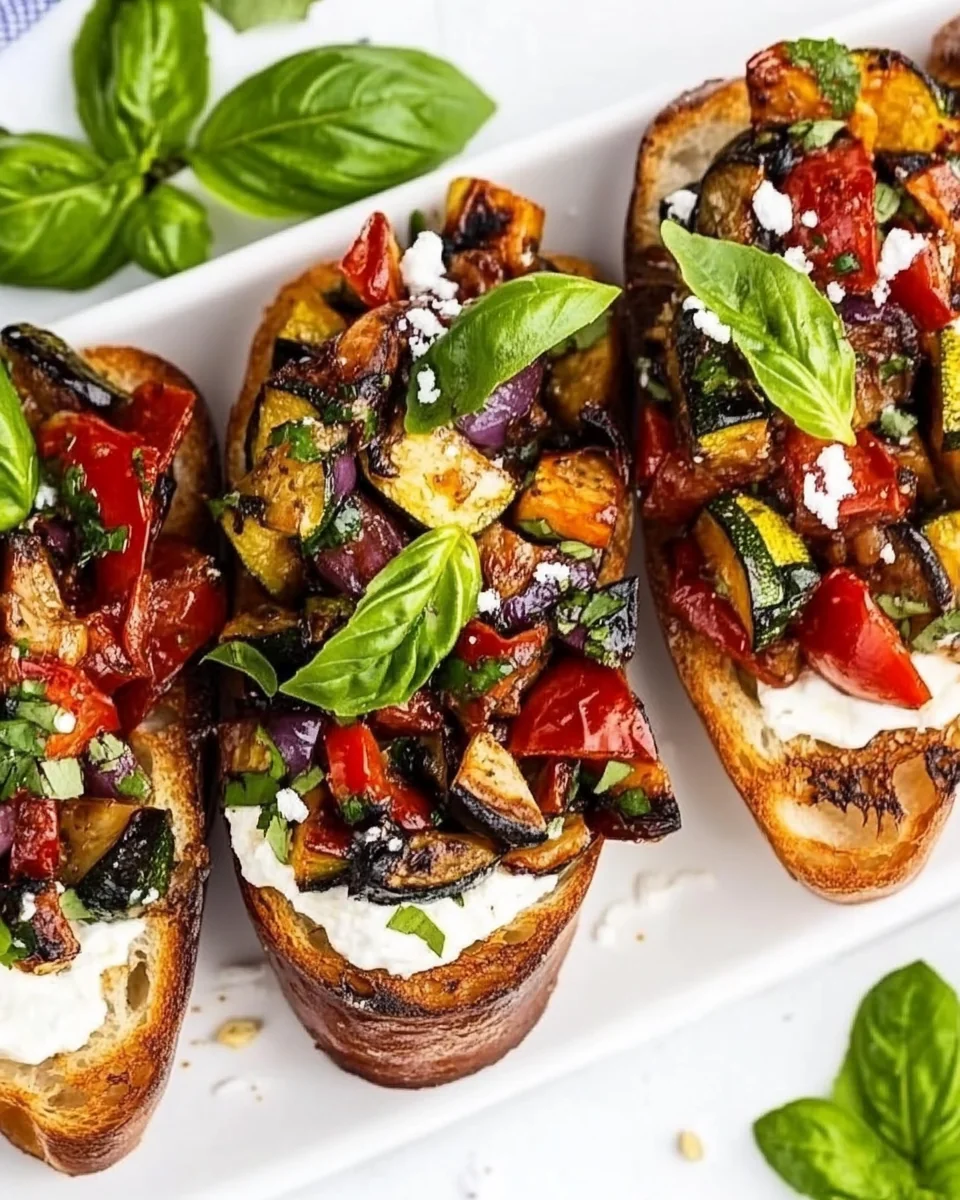 Savory Roasted Vegetable Bruschetta - additional image