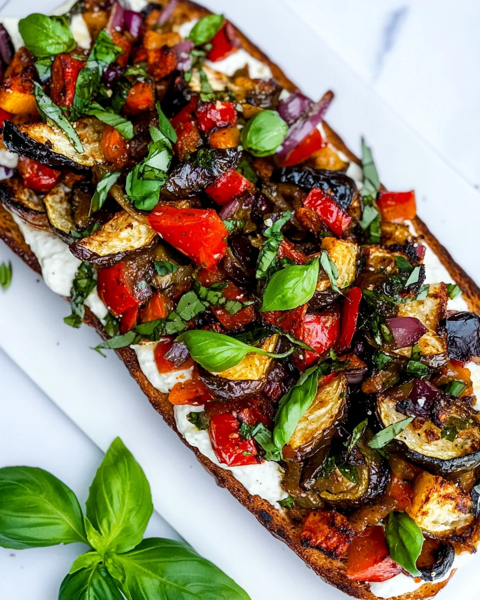 Savory Roasted Vegetable Bruschetta - additional image