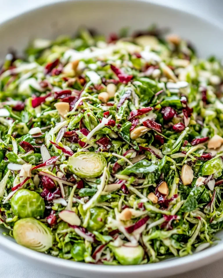 Fresh Shaved Brussels Sprout Salad