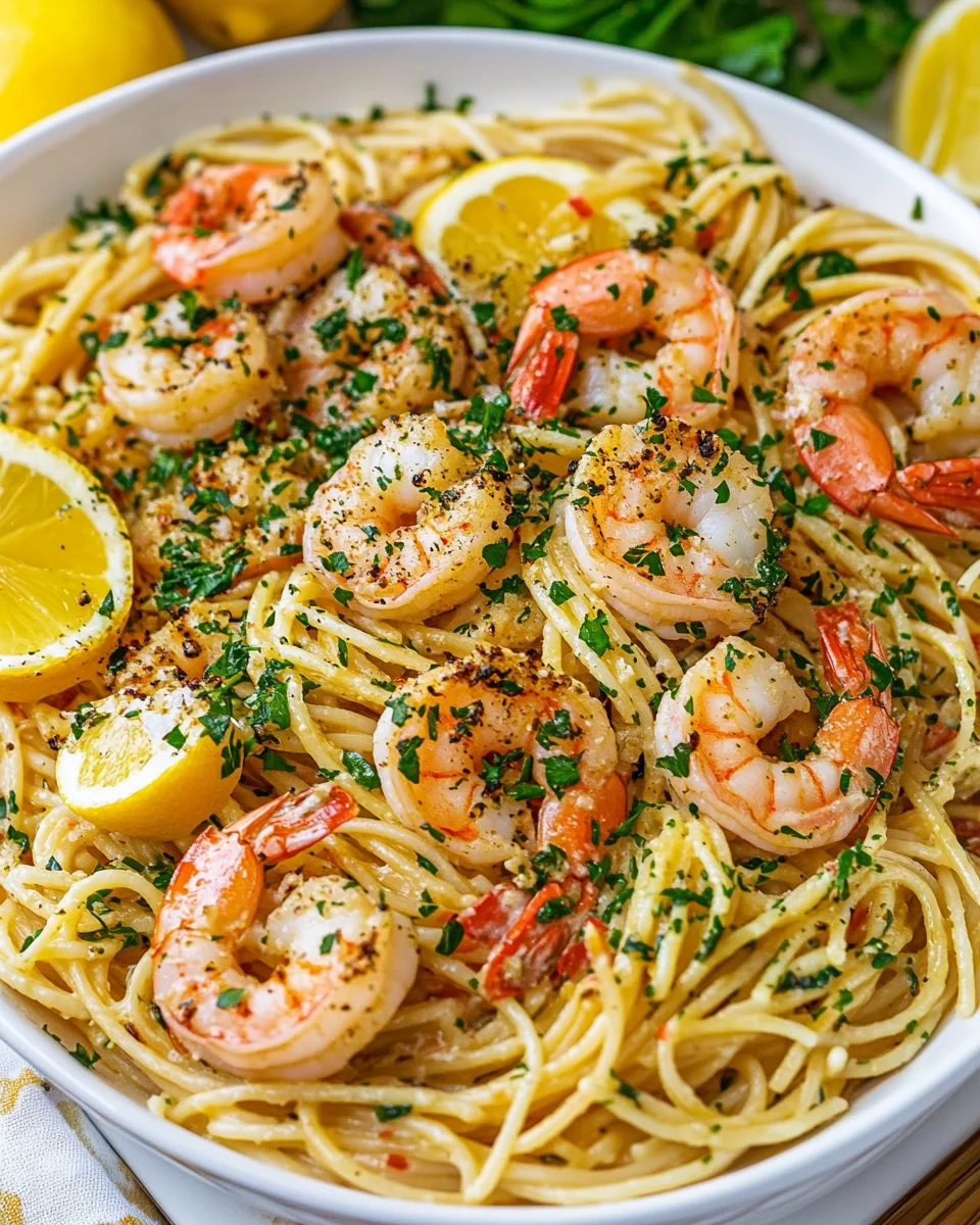 Delicious Shrimp Scampi Pasta Made From Scratch - additional image