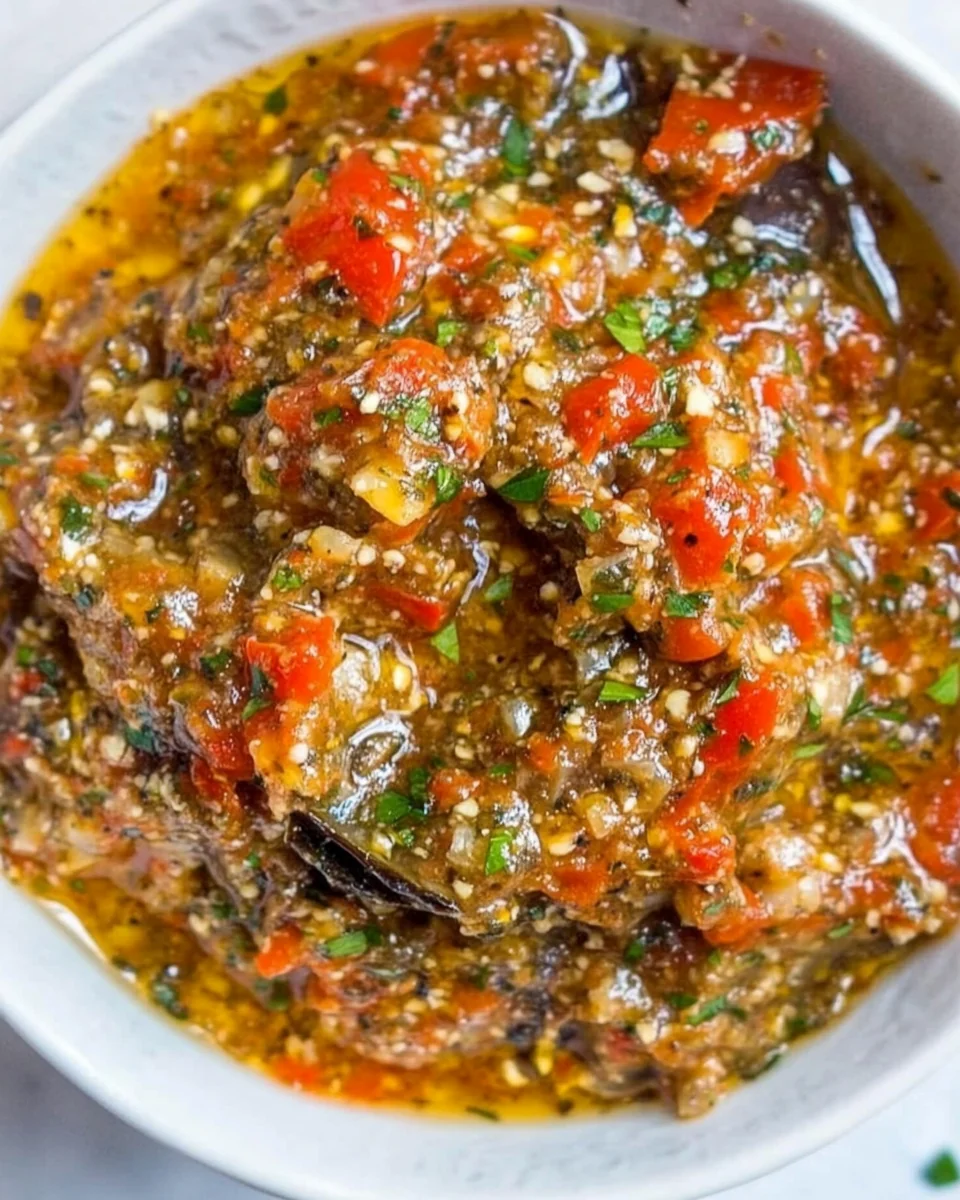 Smoky Aubergine and Red Pepper Dip Recipe - additional image