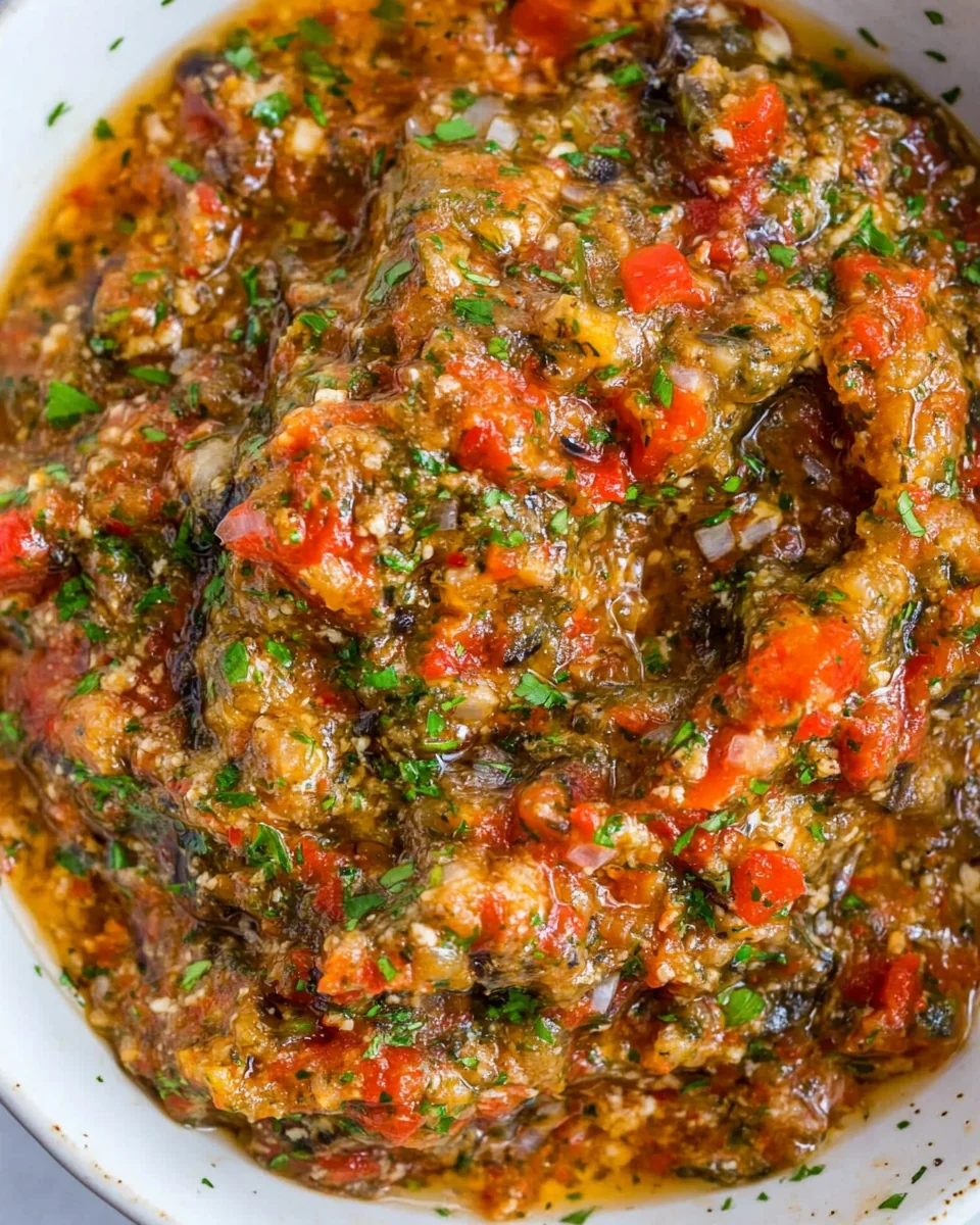 Smoky Aubergine and Red Pepper Dip Recipe - additional image