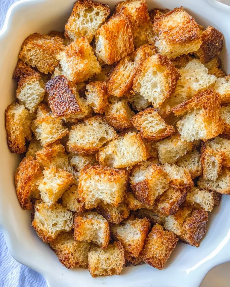 Homemade Sourdough Croutons for Salads and Soups