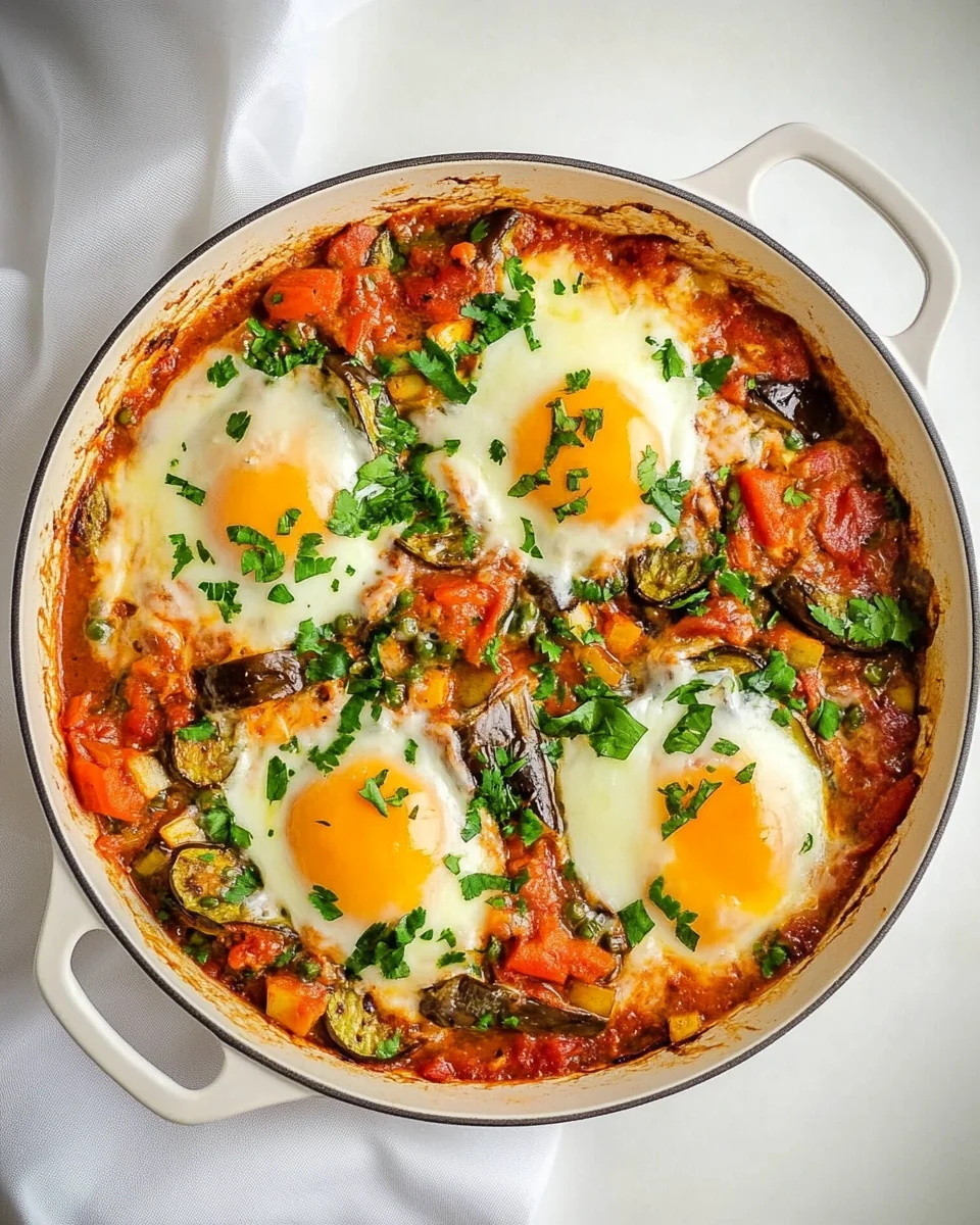 Spicy Homemade Eggplant Shakshuka