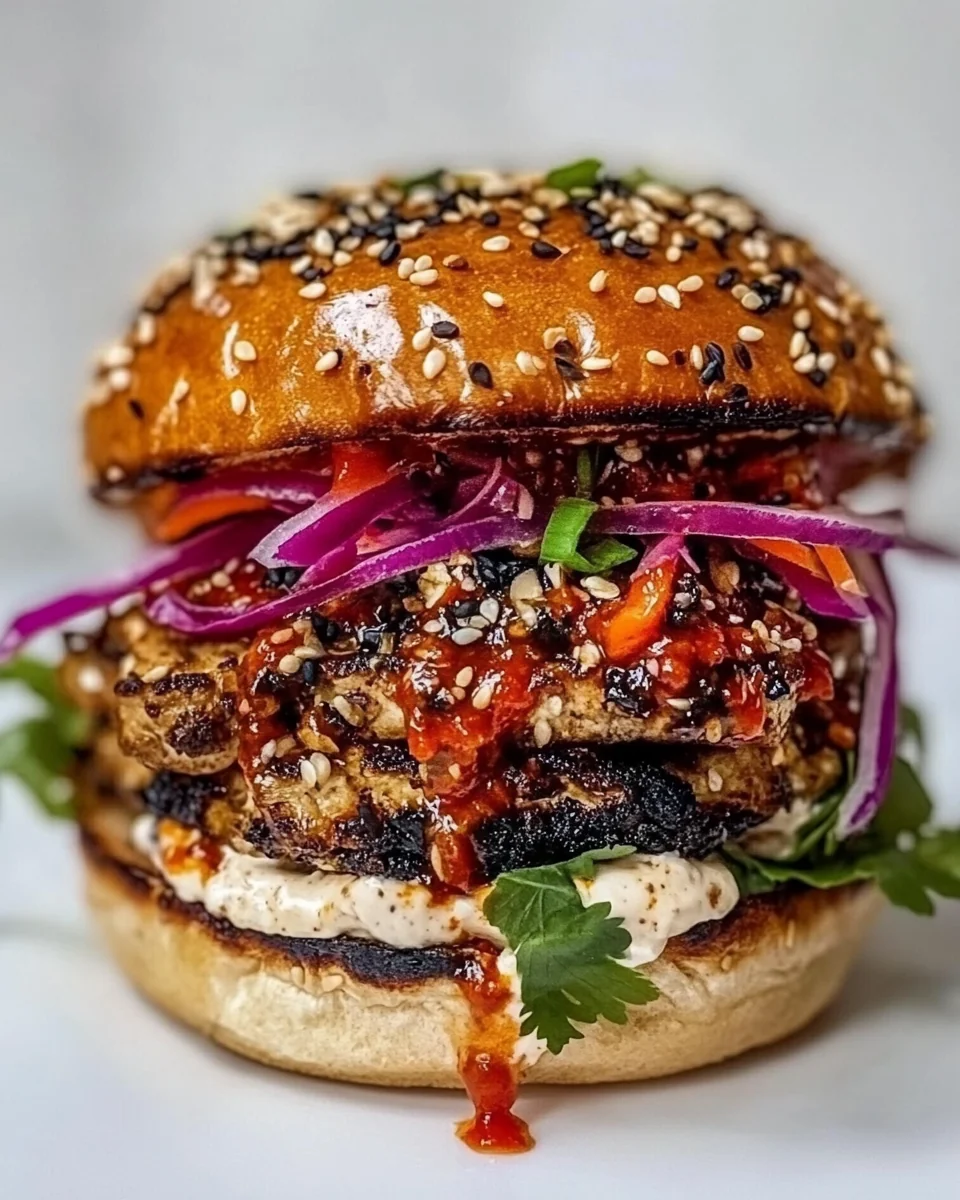 Spicy Homemade Teriyaki Tofu Burger - additional image