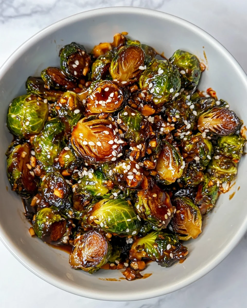 Sweet and Savory Sticky Brussels Sprouts Stir Fry - additional image
