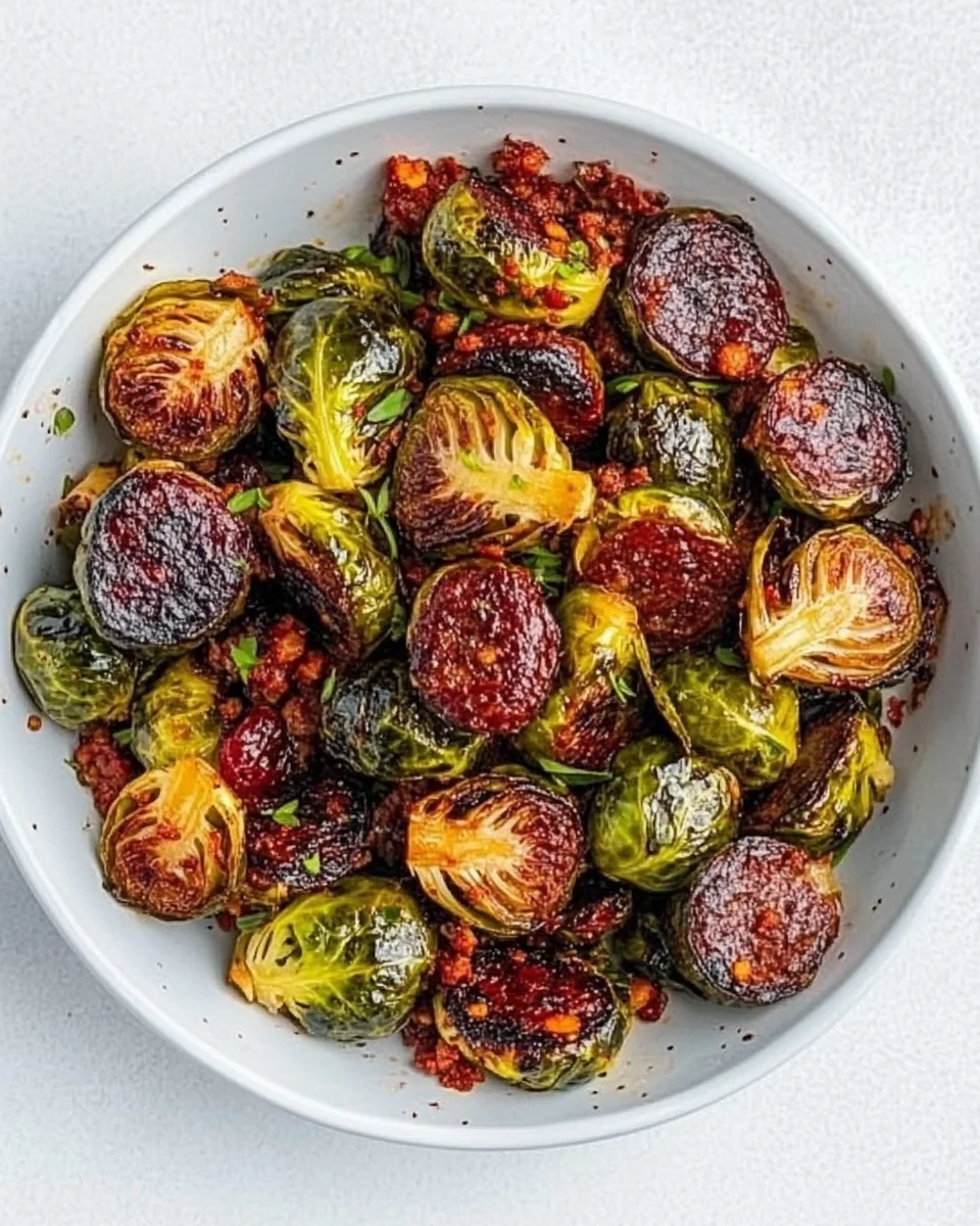 Savory Sticky Chorizo Brussels Sprouts - additional image