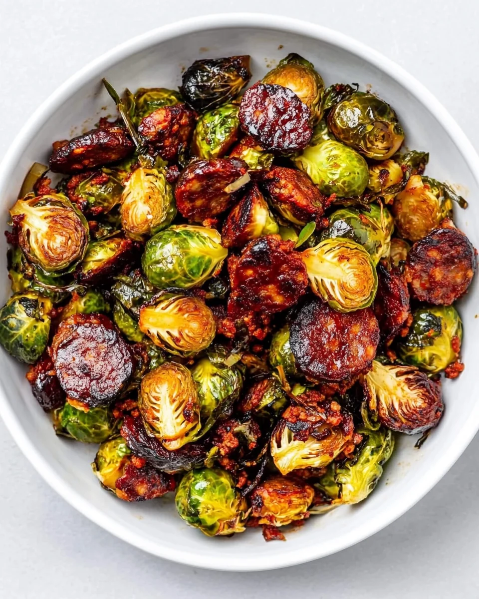 Savory Sticky Chorizo Brussels Sprouts - additional image