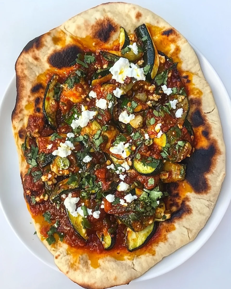 Simple Harissa Courgette Flatbreads - additional image