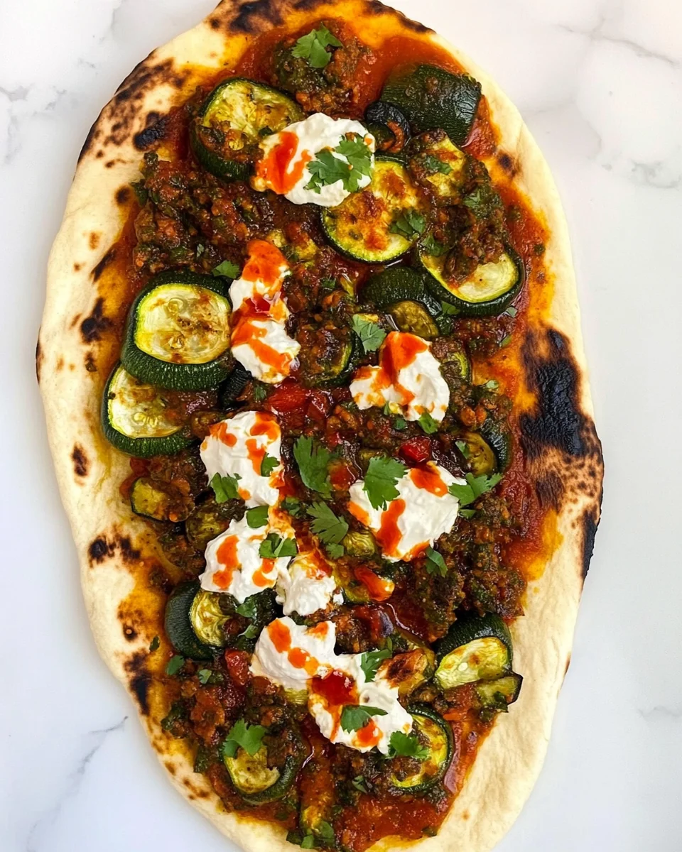 Simple Harissa Courgette Flatbreads - additional image