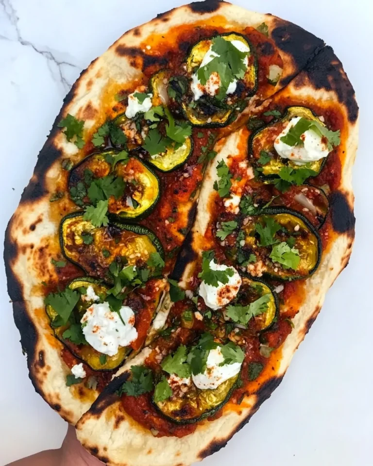 Simple Harissa Courgette Flatbreads