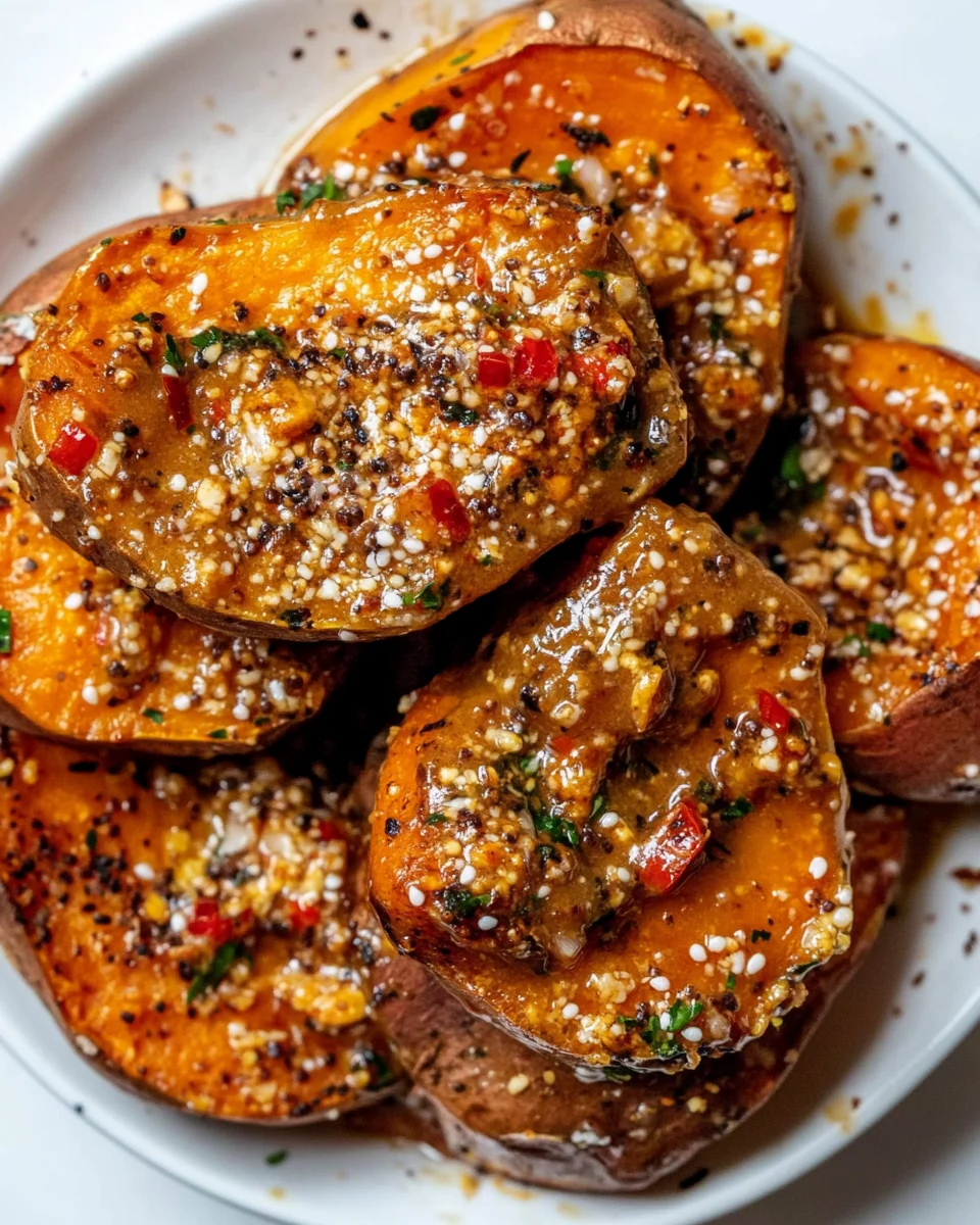 Delicious Sticky Tahini Butter Sweet Potatoes - additional image