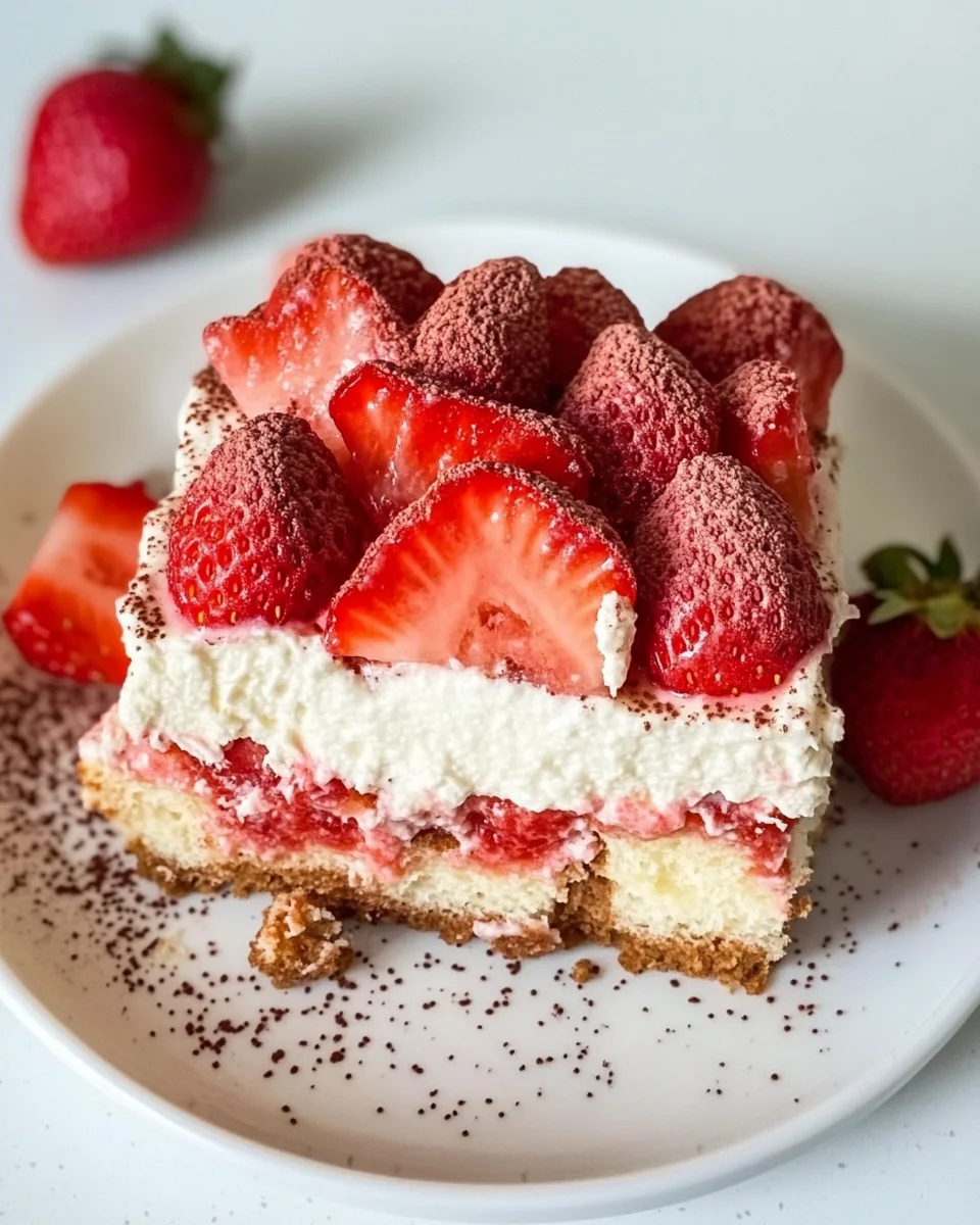Homemade Strawberry Tiramisu With Fresh Flavors - additional image
