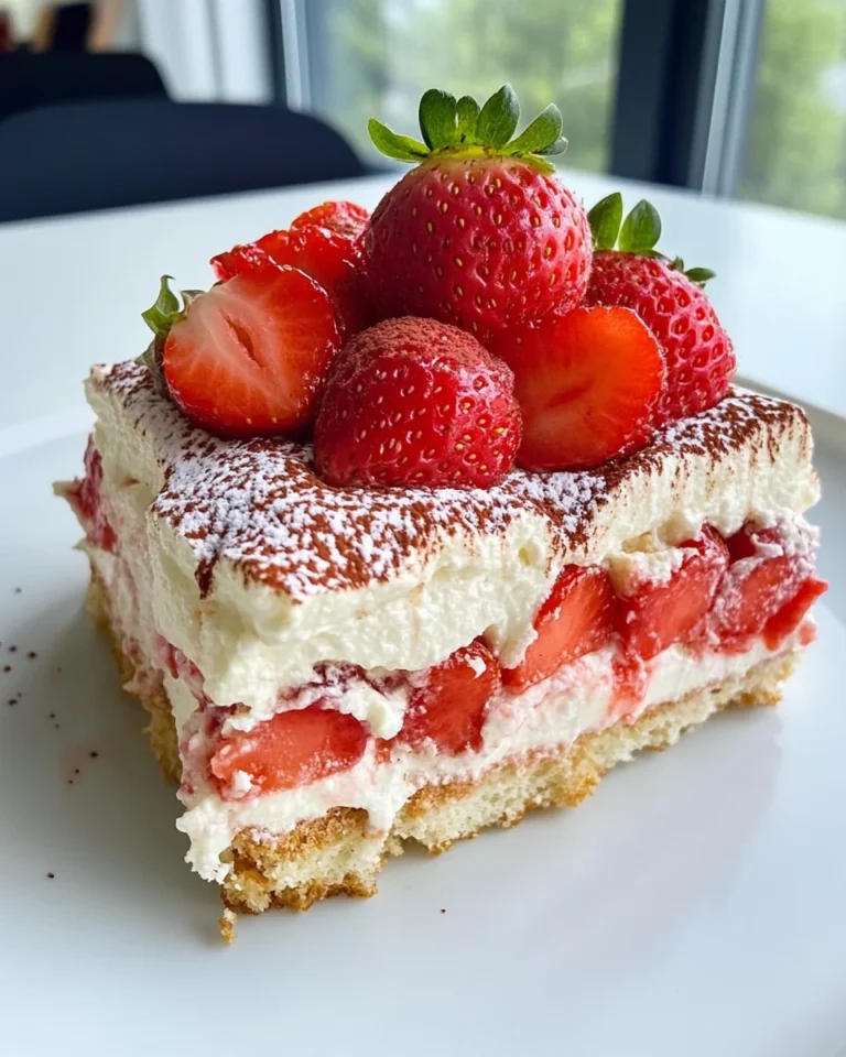Homemade Strawberry Tiramisu With Fresh Flavors