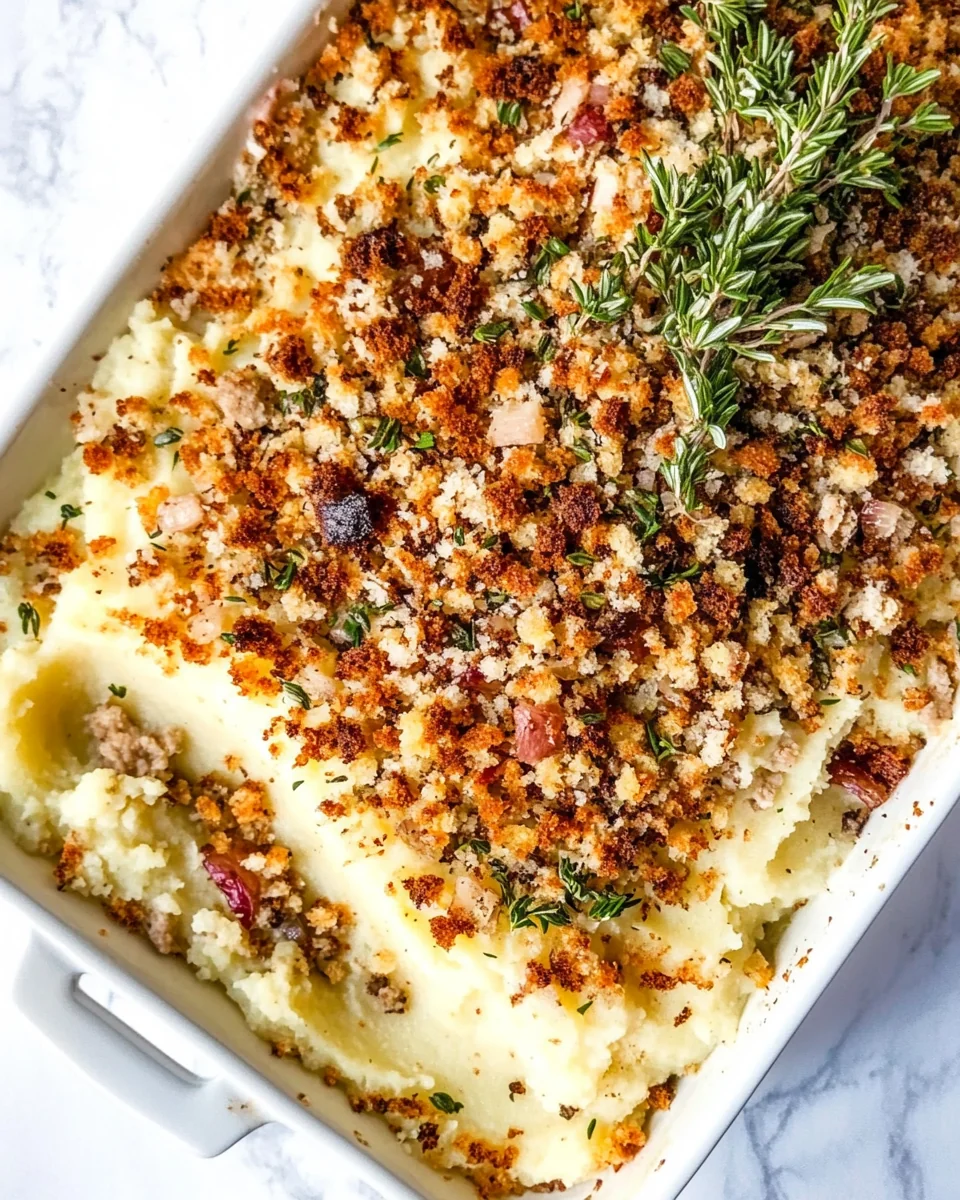 Savory Stuffing Topped Mashed Potatoes - additional image