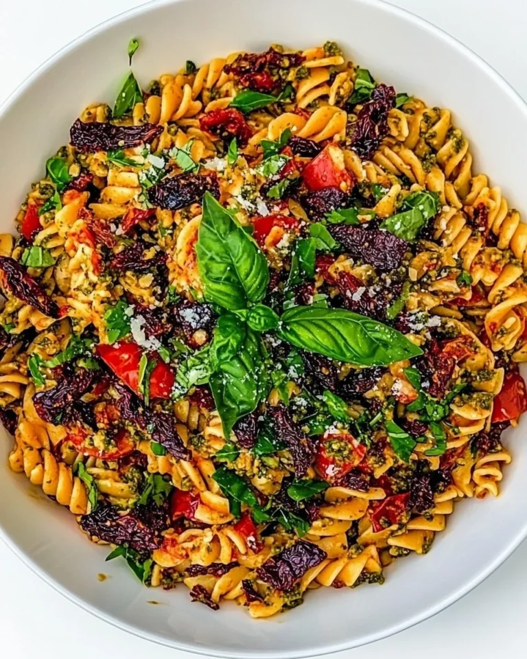 Delicious Sundried Tomato Pesto Pasta Salad