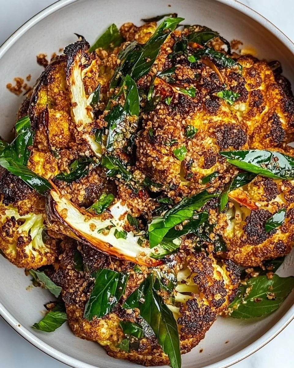 Simple Roasted Cauliflower with Flavorful Tarka Spice - additional image
