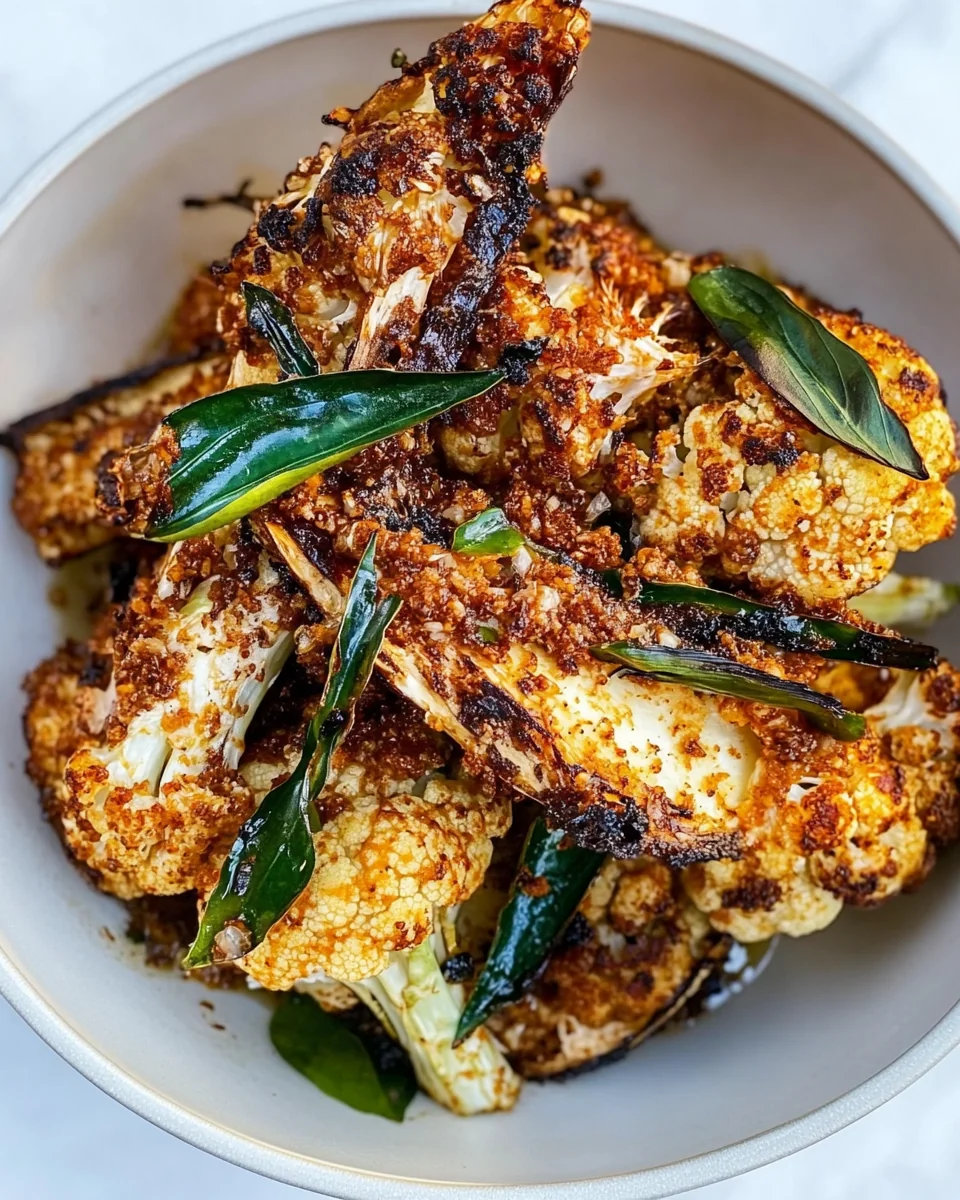 Simple Roasted Cauliflower with Flavorful Tarka Spice - additional image
