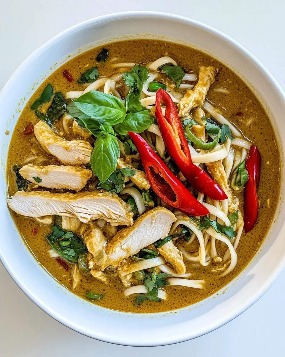 Homemade Thai Curry Chicken Noodle Soup - additional image