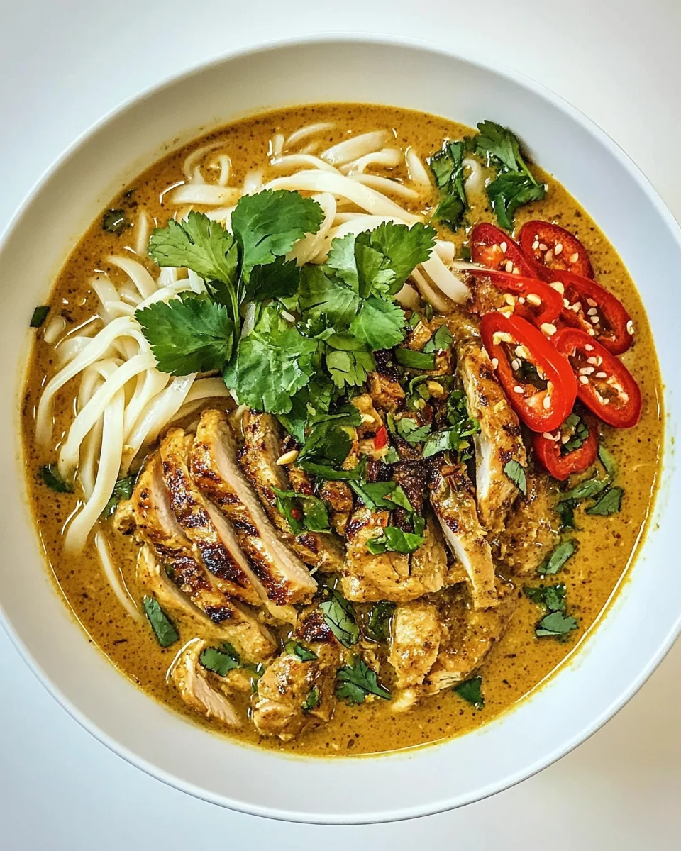 Homemade Thai Curry Chicken Noodle Soup - additional image