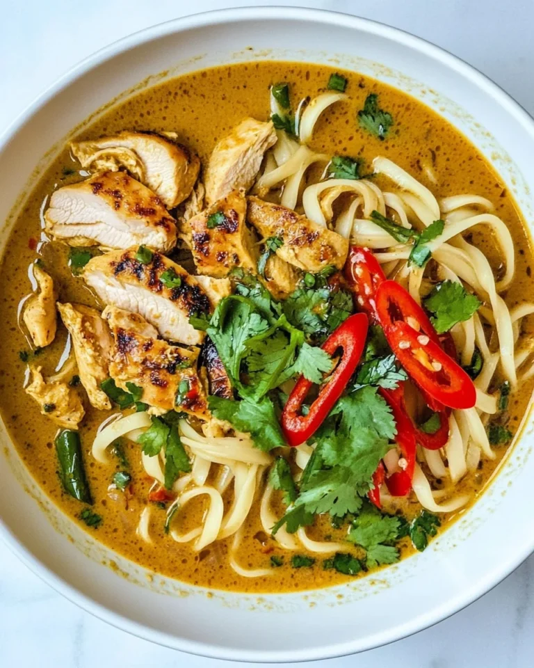 Homemade Thai Curry Chicken Noodle Soup