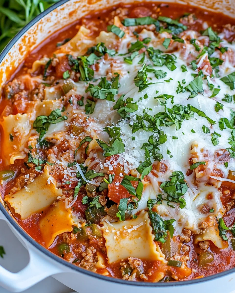 Delicious Homemade Lasagna Soup Recipe