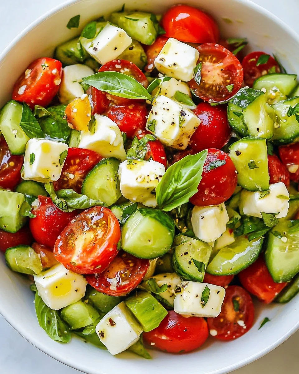 Fresh Tomato Cucumber Mozzarella Salad - additional image