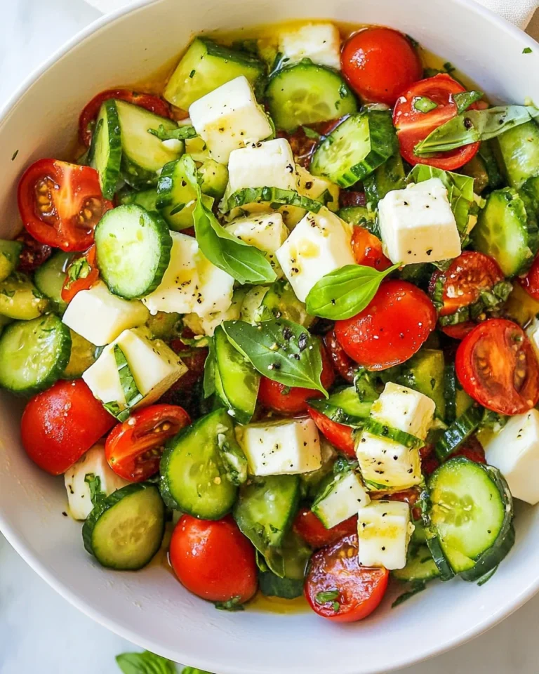 Fresh Tomato Cucumber Mozzarella Salad