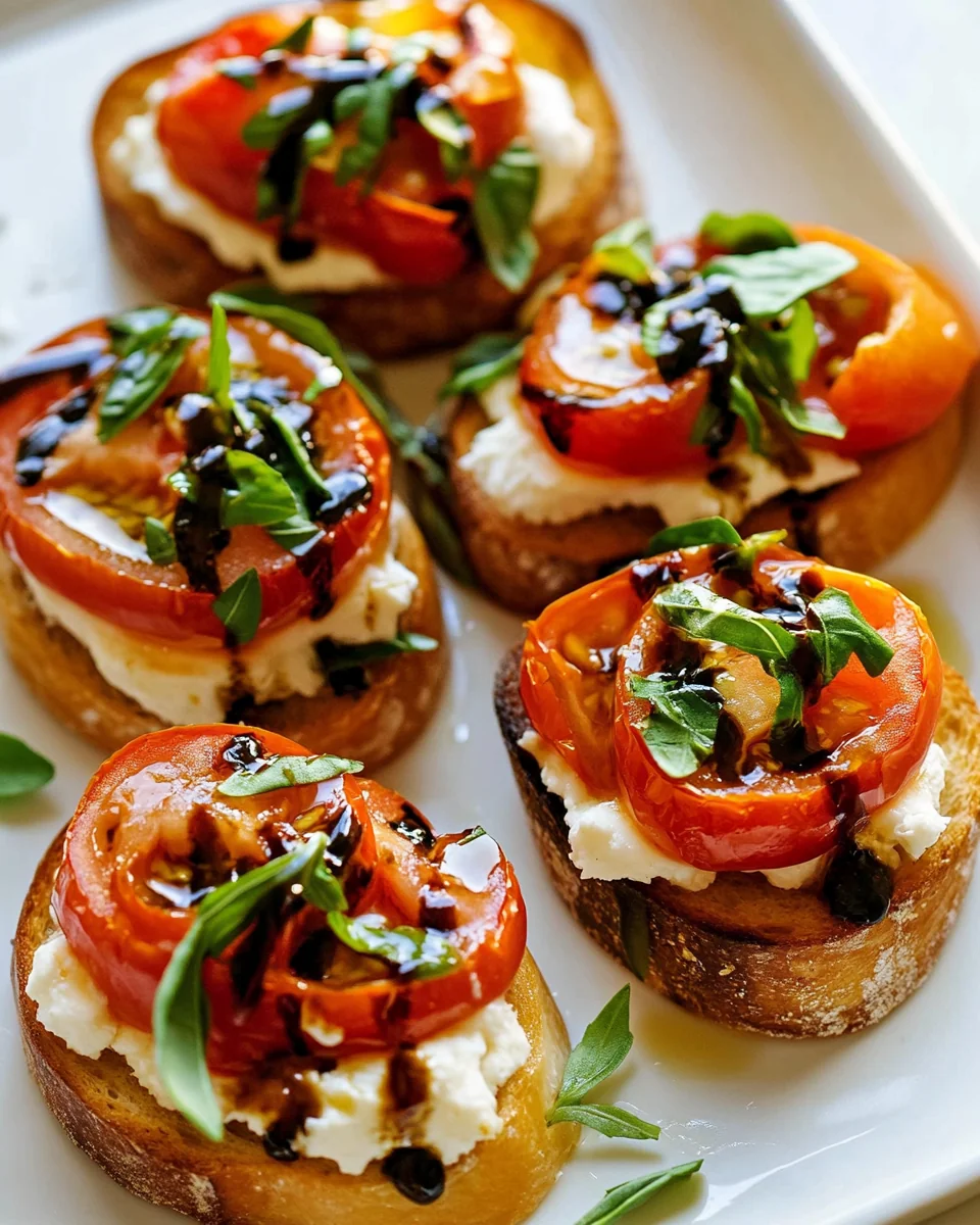 Fresh Tomato Goat Cheese Crostini Delight - additional image